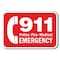Signmission Safety Sign, 12 in Height, Aluminum, 18 in Length, 911 Police Fire A-1218 911 - 911 Police Fire M - alternate 1